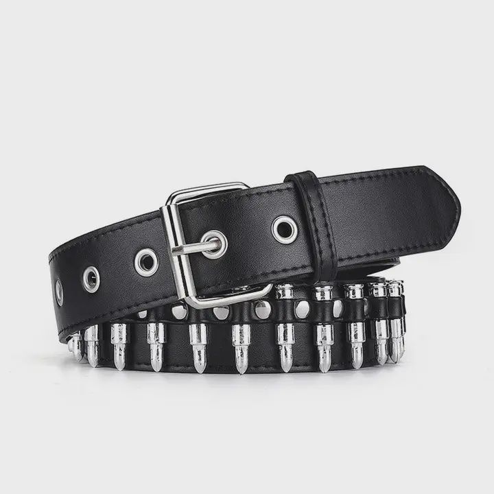 Bullet-Head Obi Punk Style Belt
