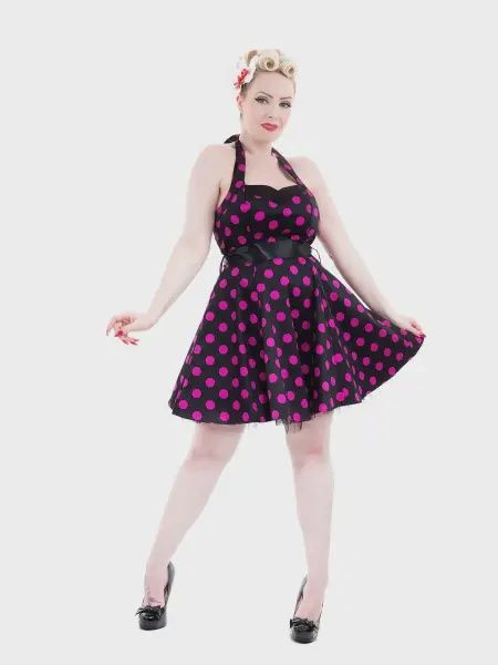Minnie Minidress in Purple Dot