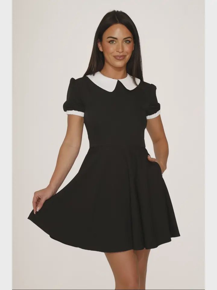 Black White Mini Dress