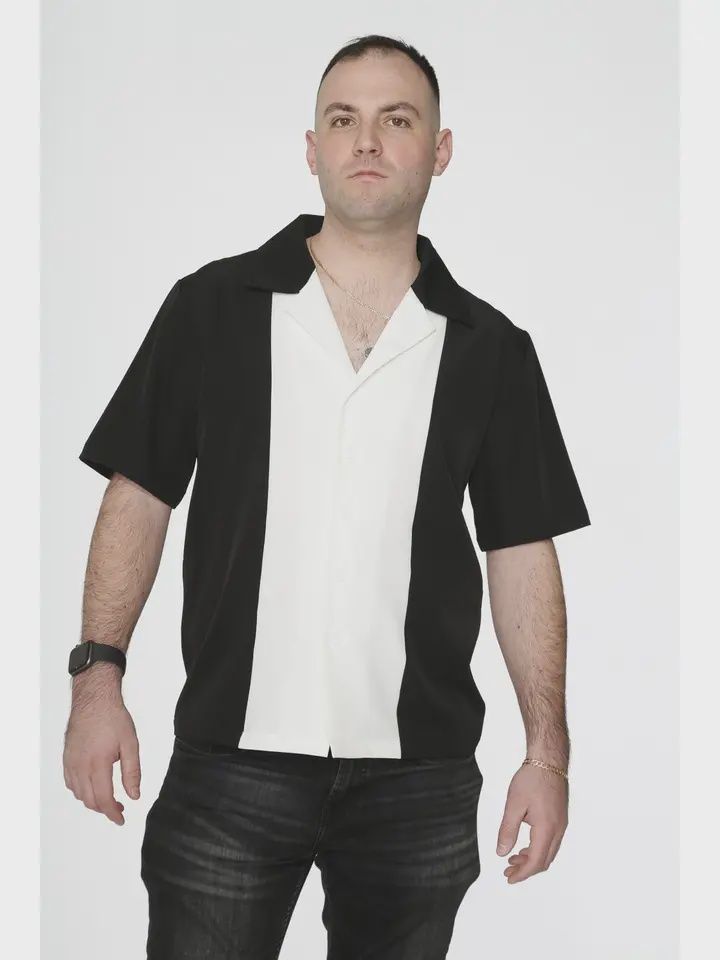Black White Rockabilly Shirt