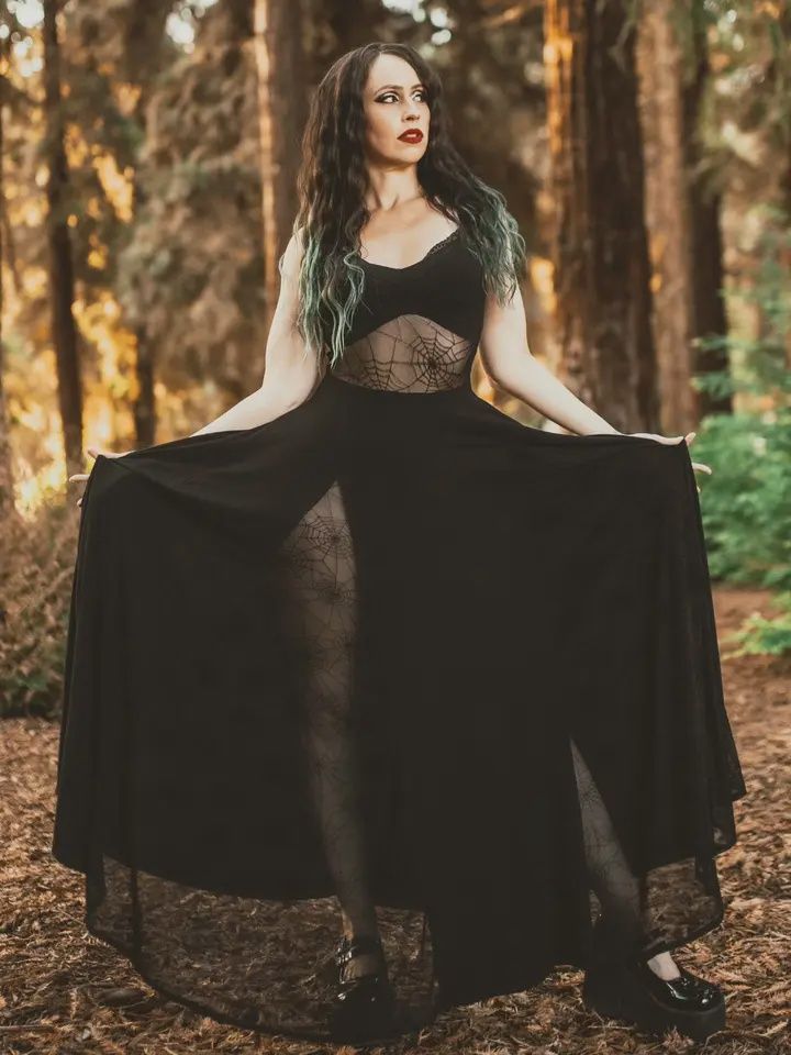 Arachnophobia Maxi Dress