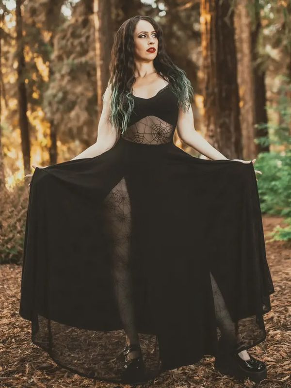 Arachnophobia Maxi Dress