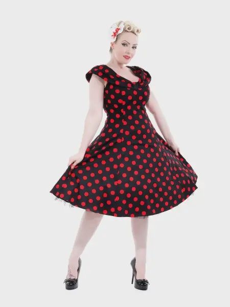 Adele Dress in Red Dot