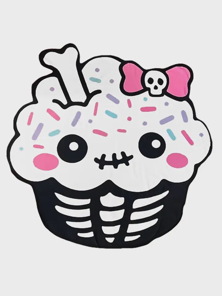 Beach Towels, Name: Kawaii Cupcake Beach Towel