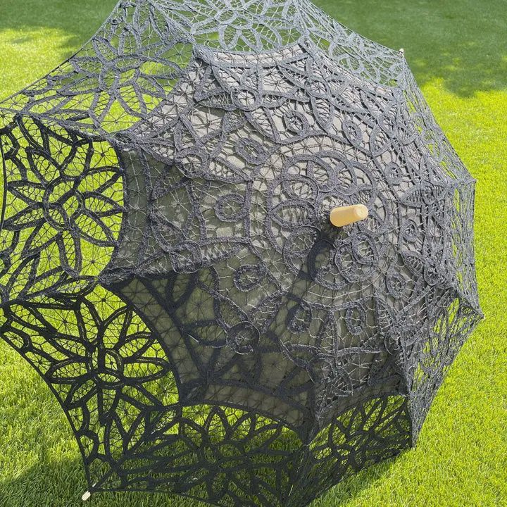 Full Victorian Lace Parasol