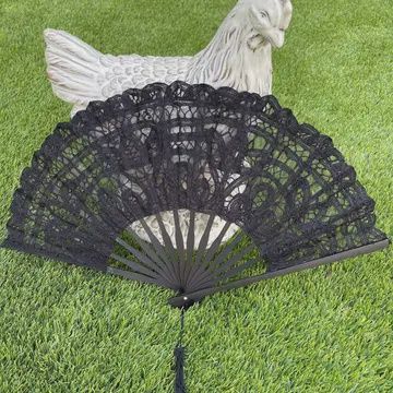 Handheld Battenberg Lace Fans