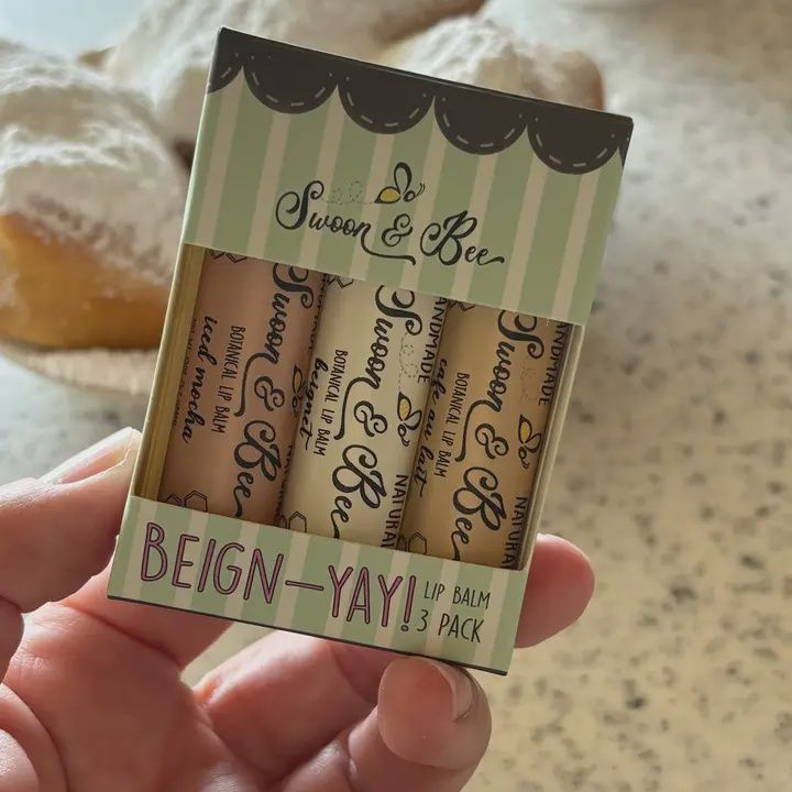 Lip Balm 3 Pack, New Orleans Beignet
