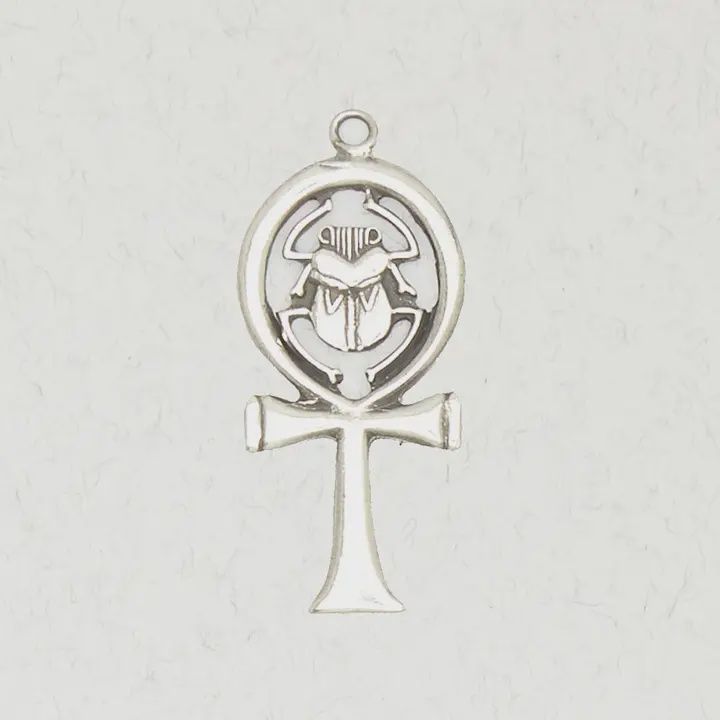 Egyptian Pendant - Ankh &amp; Scarab