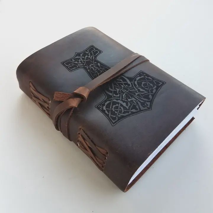 Mjölnir Thor&#39;s Hammer Mens Leather Journal