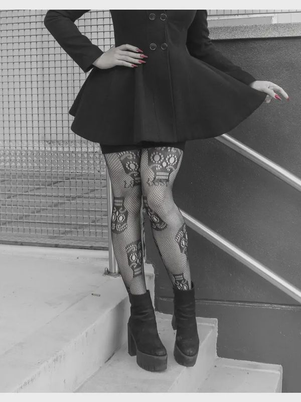 Sugar Skull Net Tights