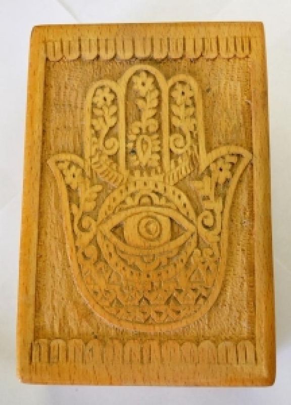 Hand of Compassion Wooden Carved 4x6&quot; Box