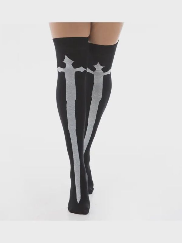 Over the Knee Socks with Cross