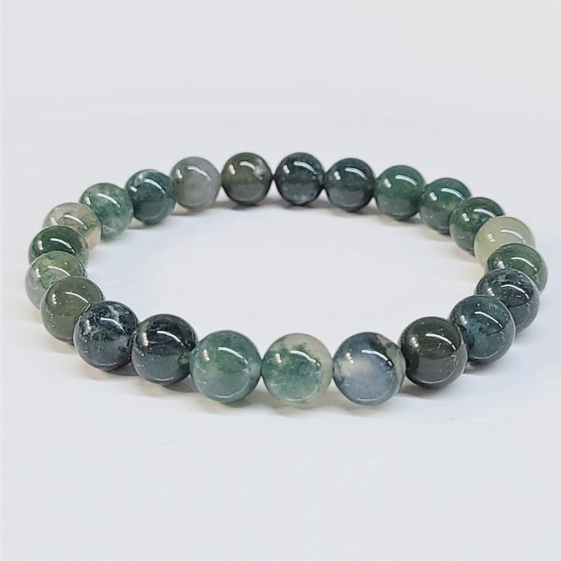 Beaded Bracelets | Moss Agate