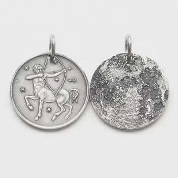 Zodiac Moon Silver Charm | Sagittarius