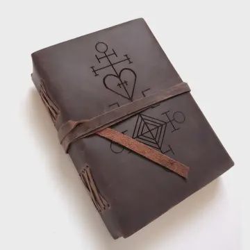 Icelandic Love Charm Leather Journal with Cord