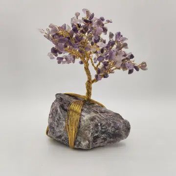 Gemstone Tree, Material: Amethyst W/Chevron Amethyst Base