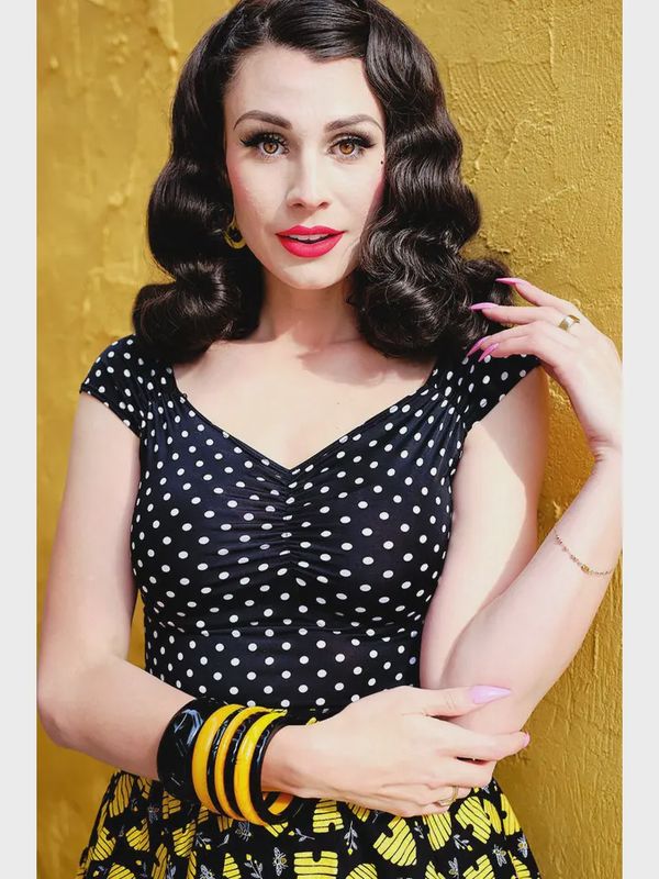 Isabel Top in Polka Dots