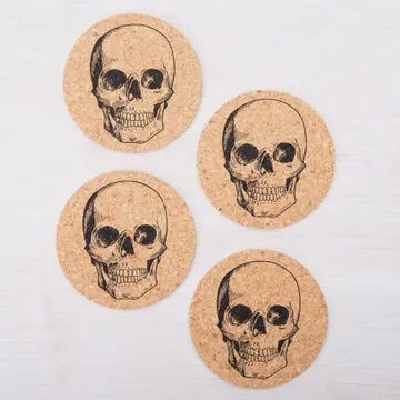 Skull Cork Coaster