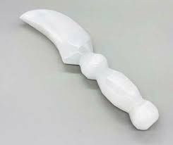 Selenite Crescent Athame