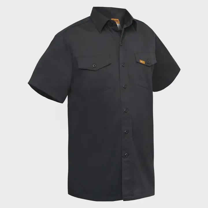 Stretch Button Down Short Sleeve Shirt