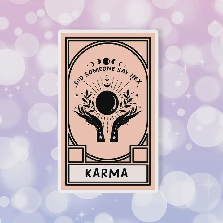 Karma Tarot Card Sticker
