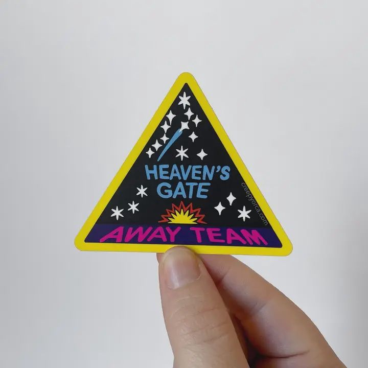 Heaven&#39;s Gate Away Team Die Cut Sticker