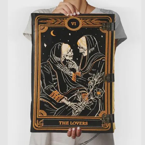 Book of Spell Leather Grimoire Vintage Printed Journal Diary