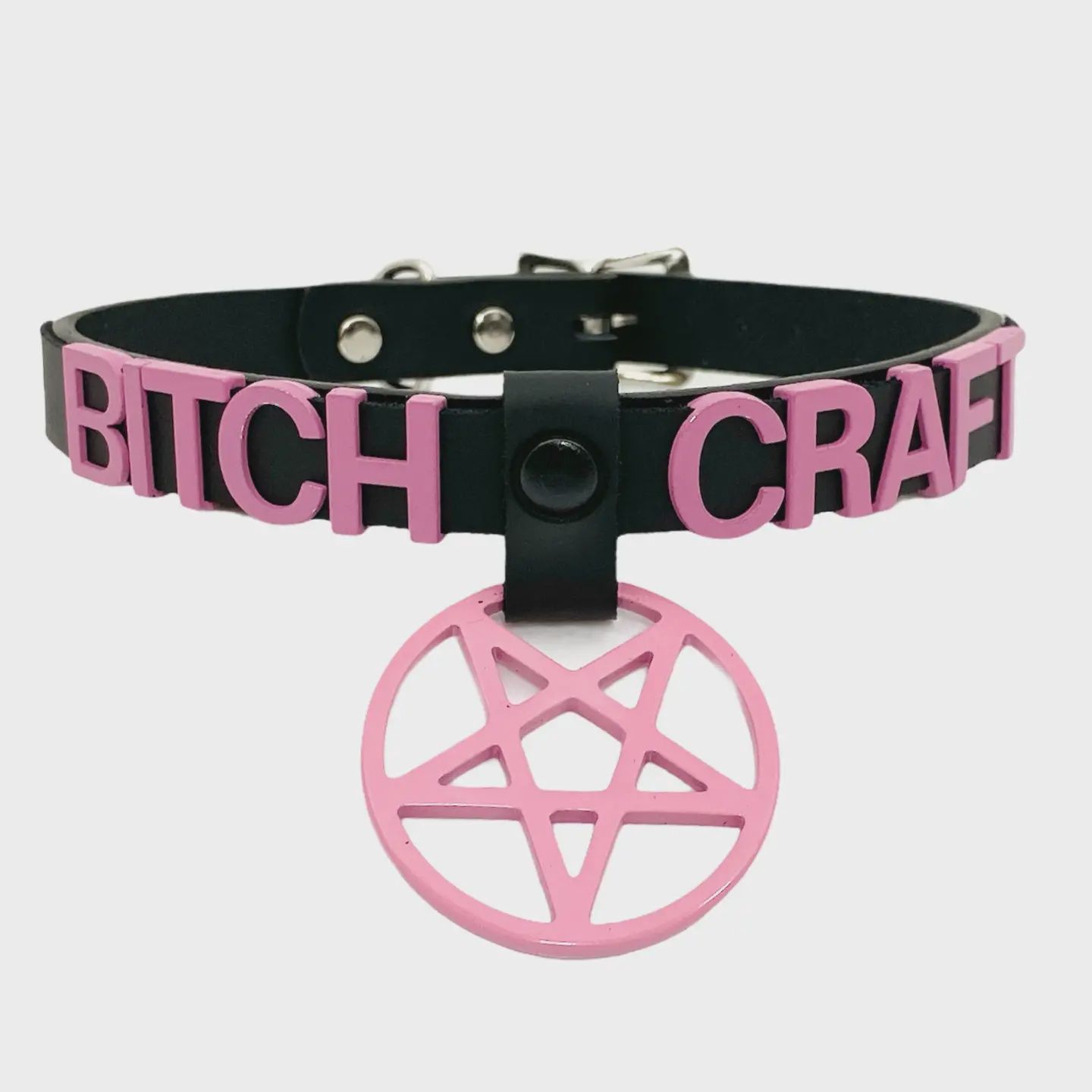 Leather Choker with Pentagram