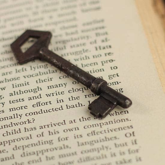 2-1/2"  long - Vintage Look Metal Hexagon Skeleton Key