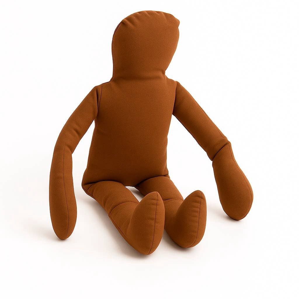 18" Pre-Stuffed  Brown Muslin Doll Body
