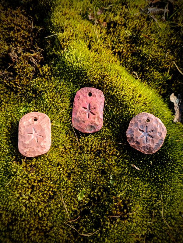Copper Haagal rune pendant