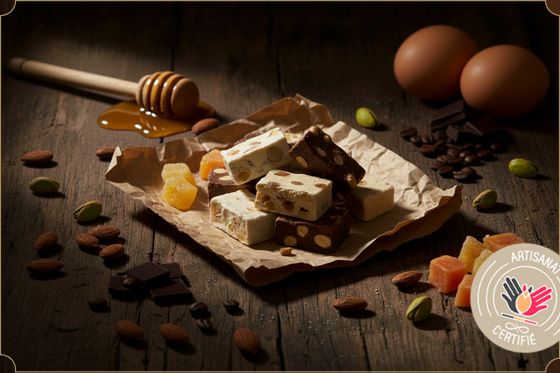 Nougat aux Amandes Napolitain" les bonbons de grand mère" 150gr
