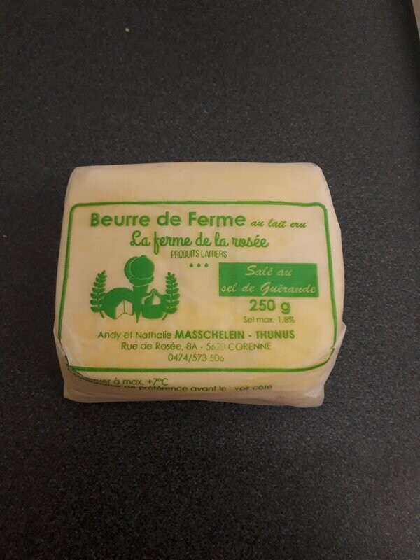 Beurre salé de Guérande 250gr - F. DE LA ROSEE