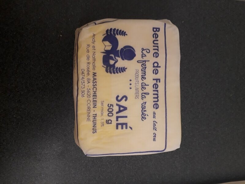 Beurre salé 500 gr - F. DE LA ROSEE