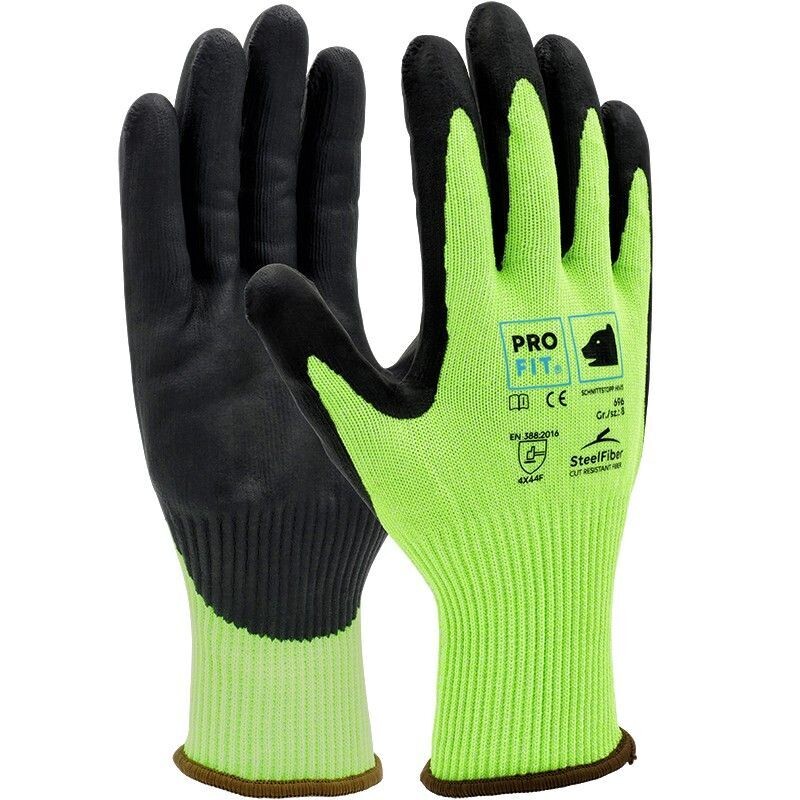 PRO FIT PRO FIT "HIVIS" Nitrilschaum Schnittschutz Handschuh