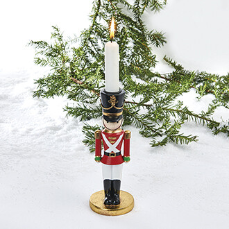 Tinnsoldat m/kronelys 21 cm