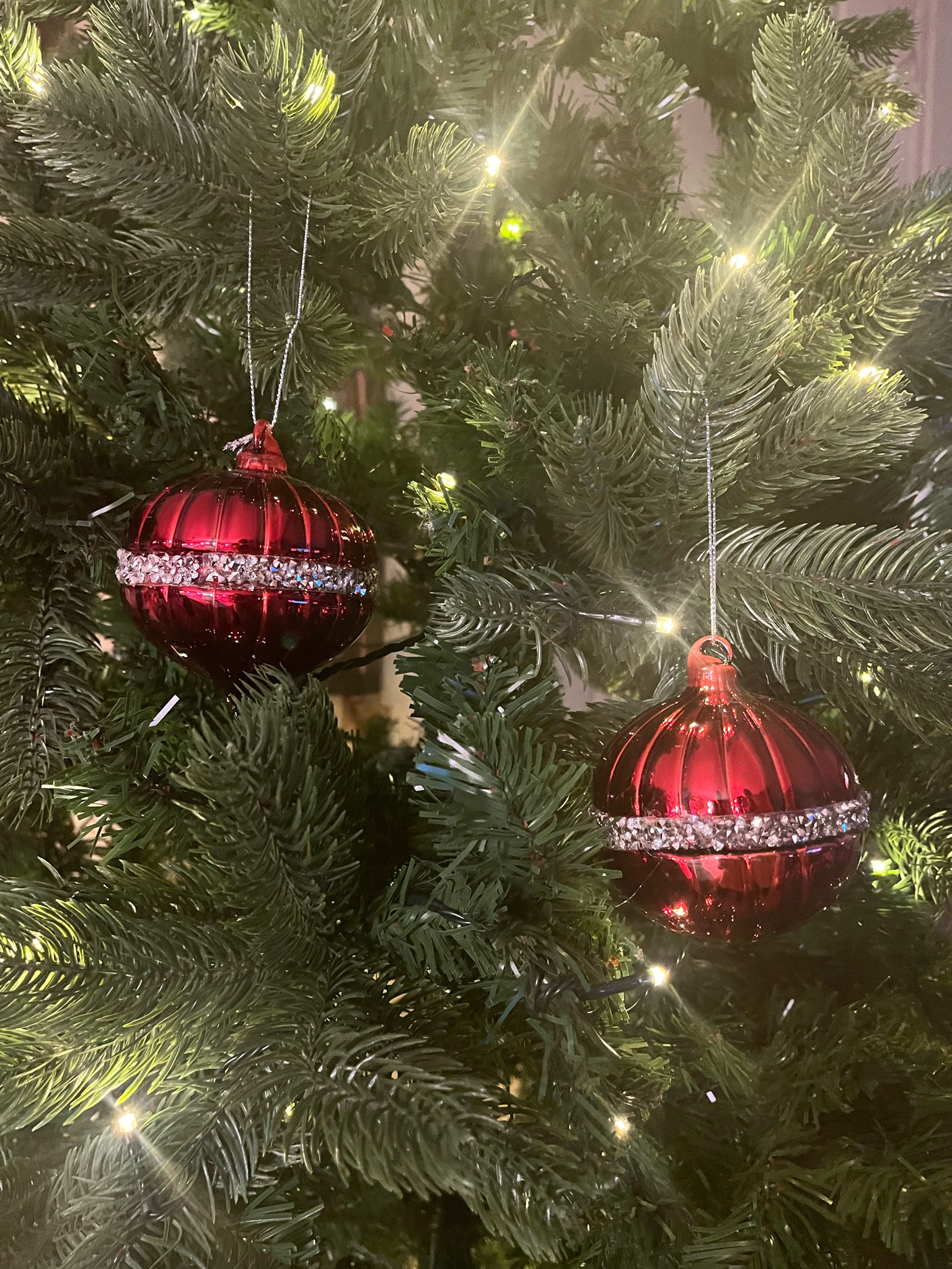 Røde julekuler 2 pk