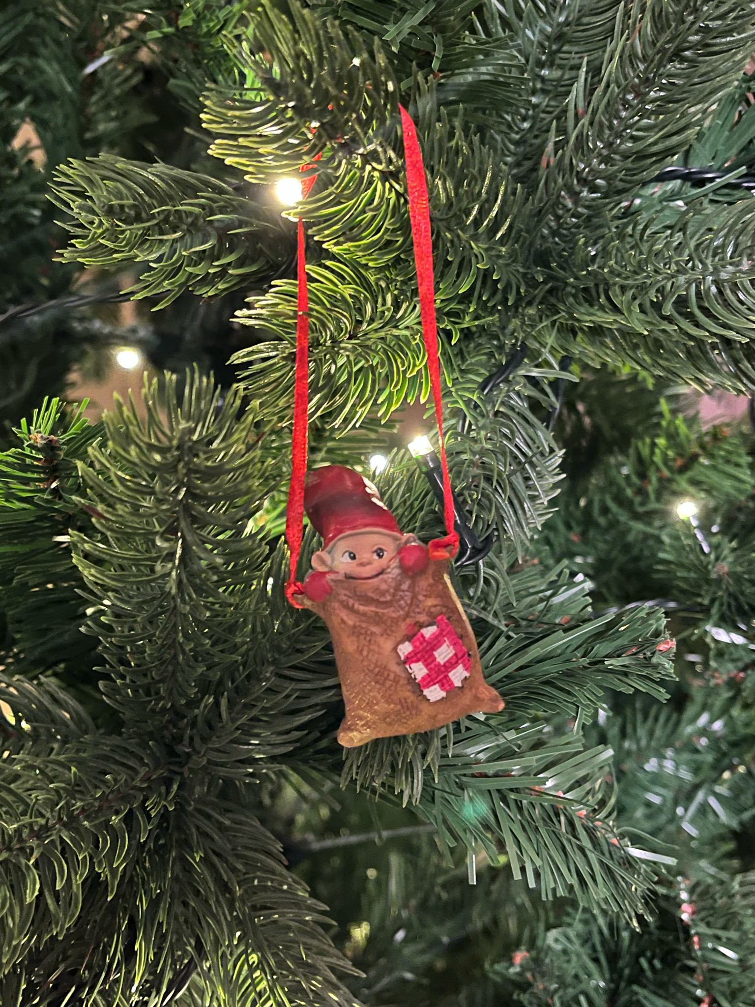 Nisse i pose med ruter