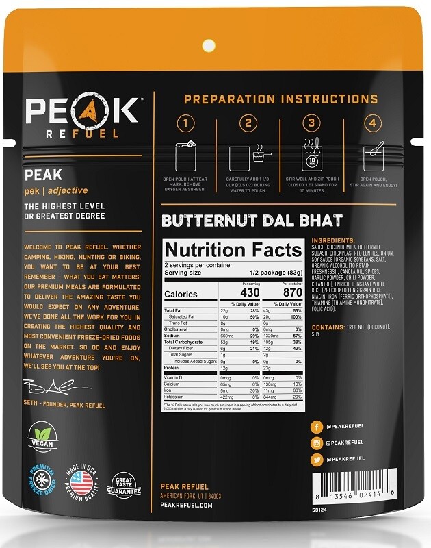 Peak Refuel Butternut Dal Bhat