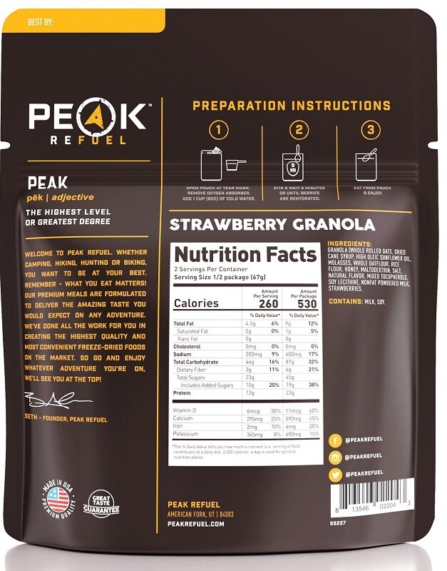 Peak Refuel Strawberry Granola