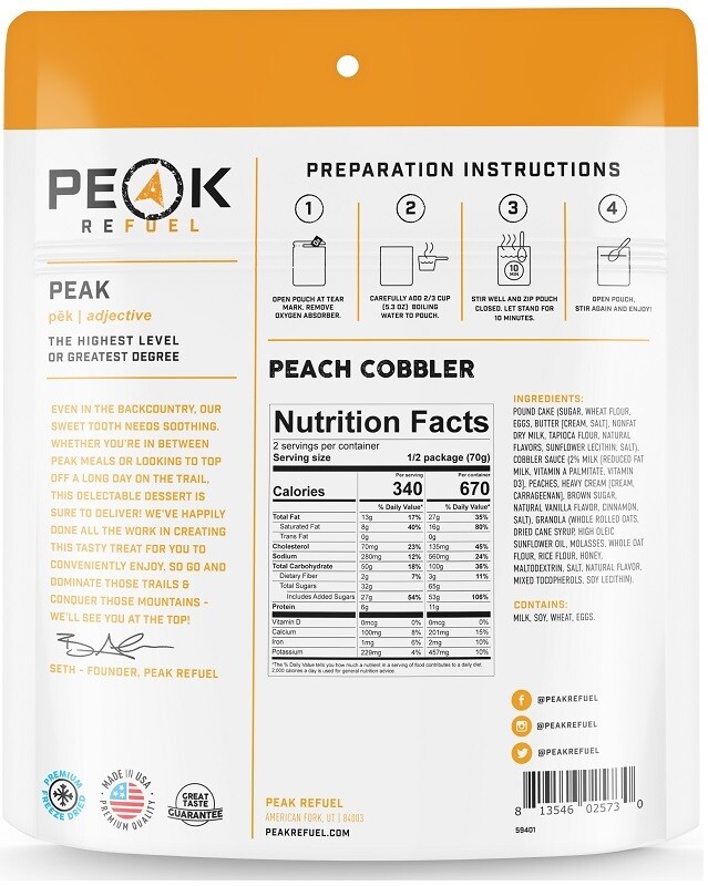 Peak Refuel Peach Cobbler