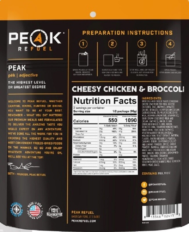 Peak Refuel Cheesy Chicken &amp; Broccoli