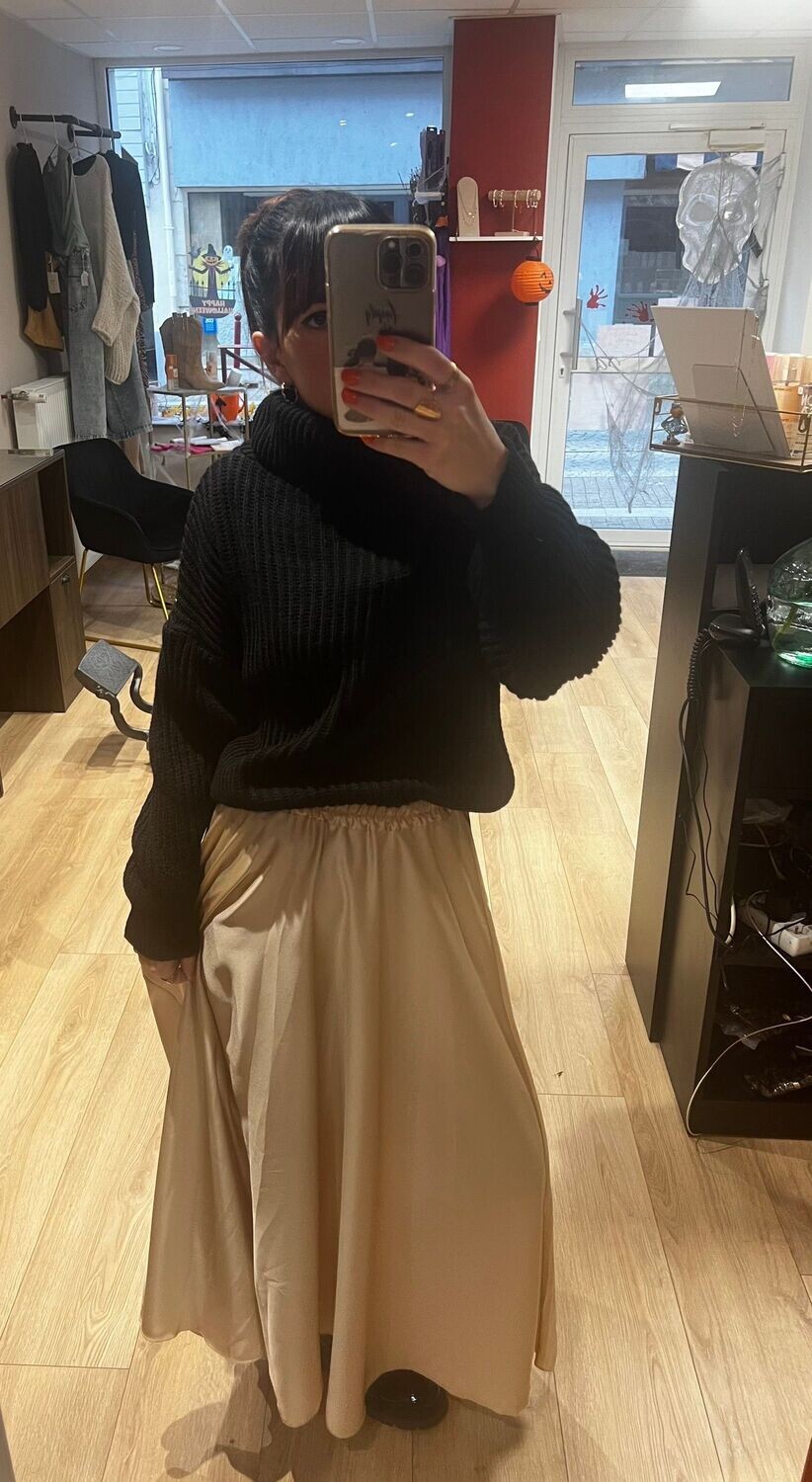 Jupe satinée  Beige  TU