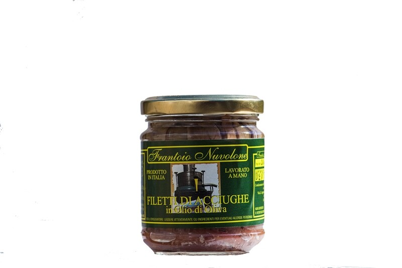 ACCIUGHE IN OLIO DI OLIVA VASETTO DA 210 GR.