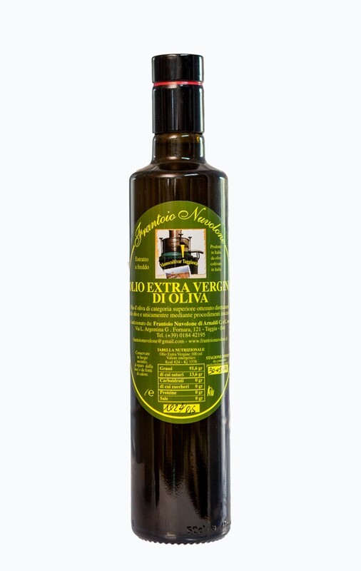 OLIO EXTRAVERGINE DI OLIVE TAGGIASCHE BOTTIGLIA DA 0,5 L.