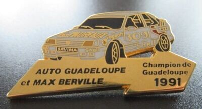 PIN'S PEUGEOT - 309 GTI 16S (11)
AUTO GUADELOUPE/MAX BERVILLE 91