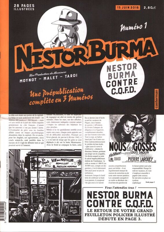 NESTOR BURMA - JOURNAL N°1 - NESTOR BURMA CONTRE C.Q.F.D.
2016
Neuf (10/10)
TARDI / CASTERMAN