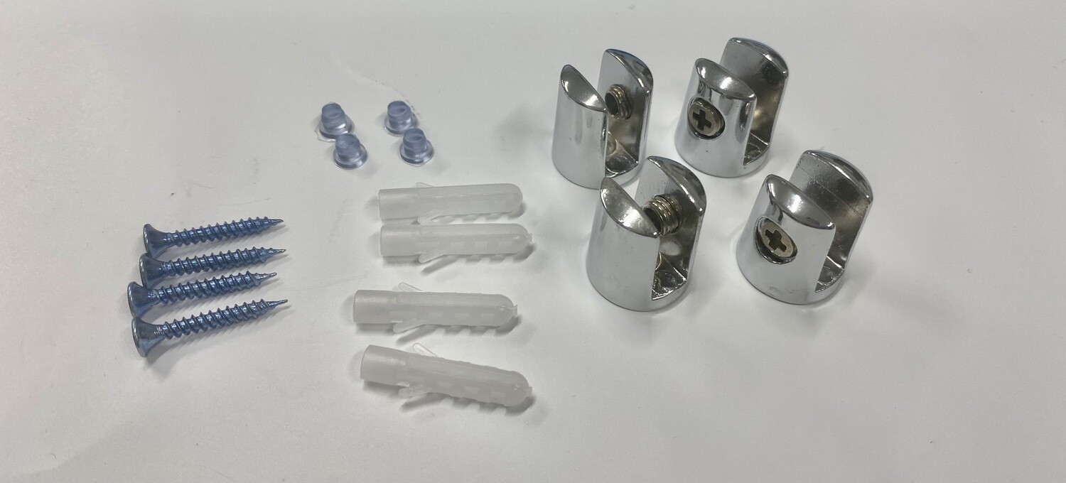 Chrome Glass Brackets