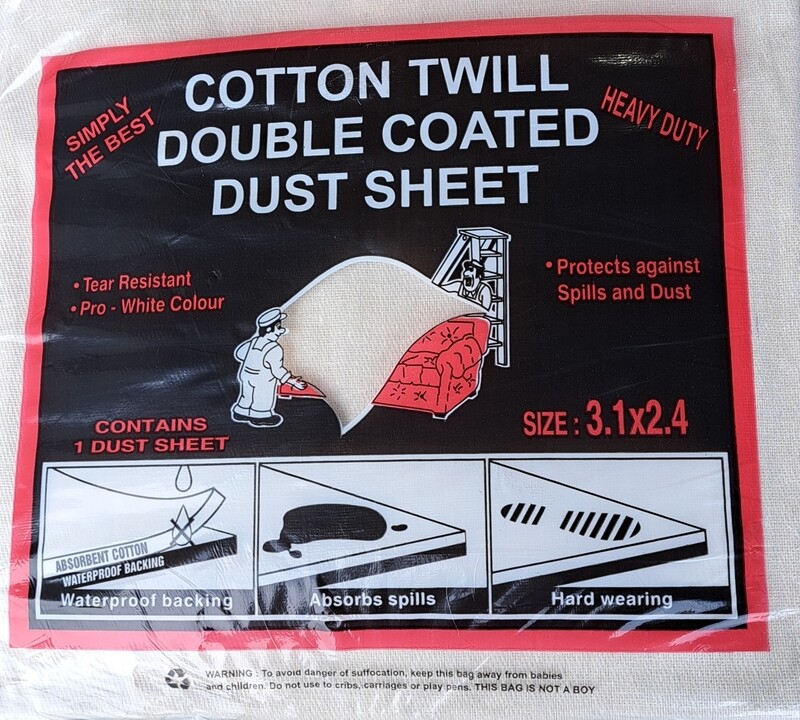 Heavy Duty Plastic Backed Dust Sheet