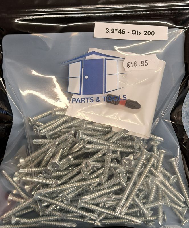3.9*45mm Self Drilling Screws ( 200 approx ) plus PH2 Impact Head